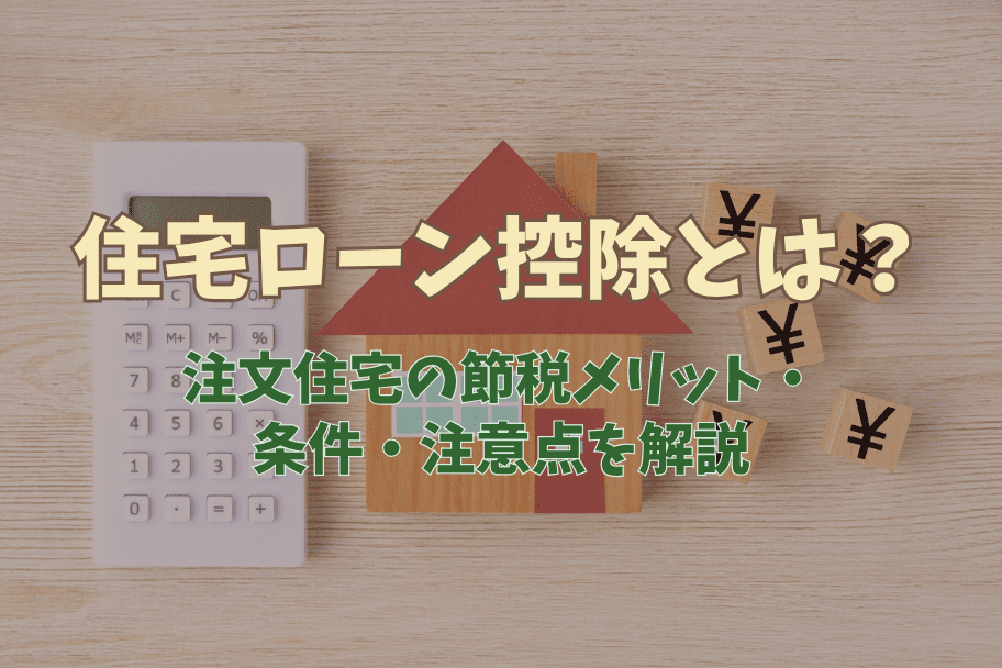住宅ローン控除とは？注文住宅の節税メリット・条件・注意点を解説のイメージ