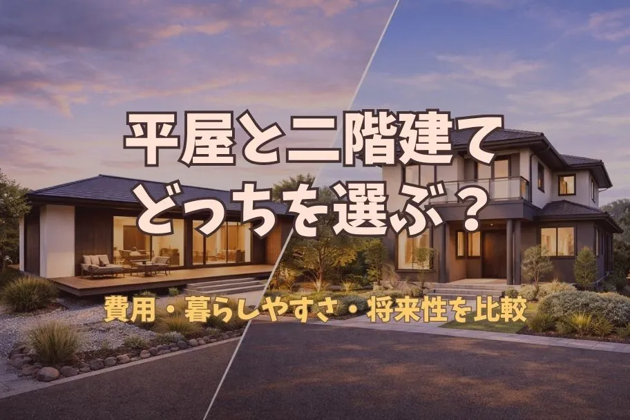 平屋と二階建てどっちを選ぶ？費用・暮らしやすさ・将来性を比較のイメージ